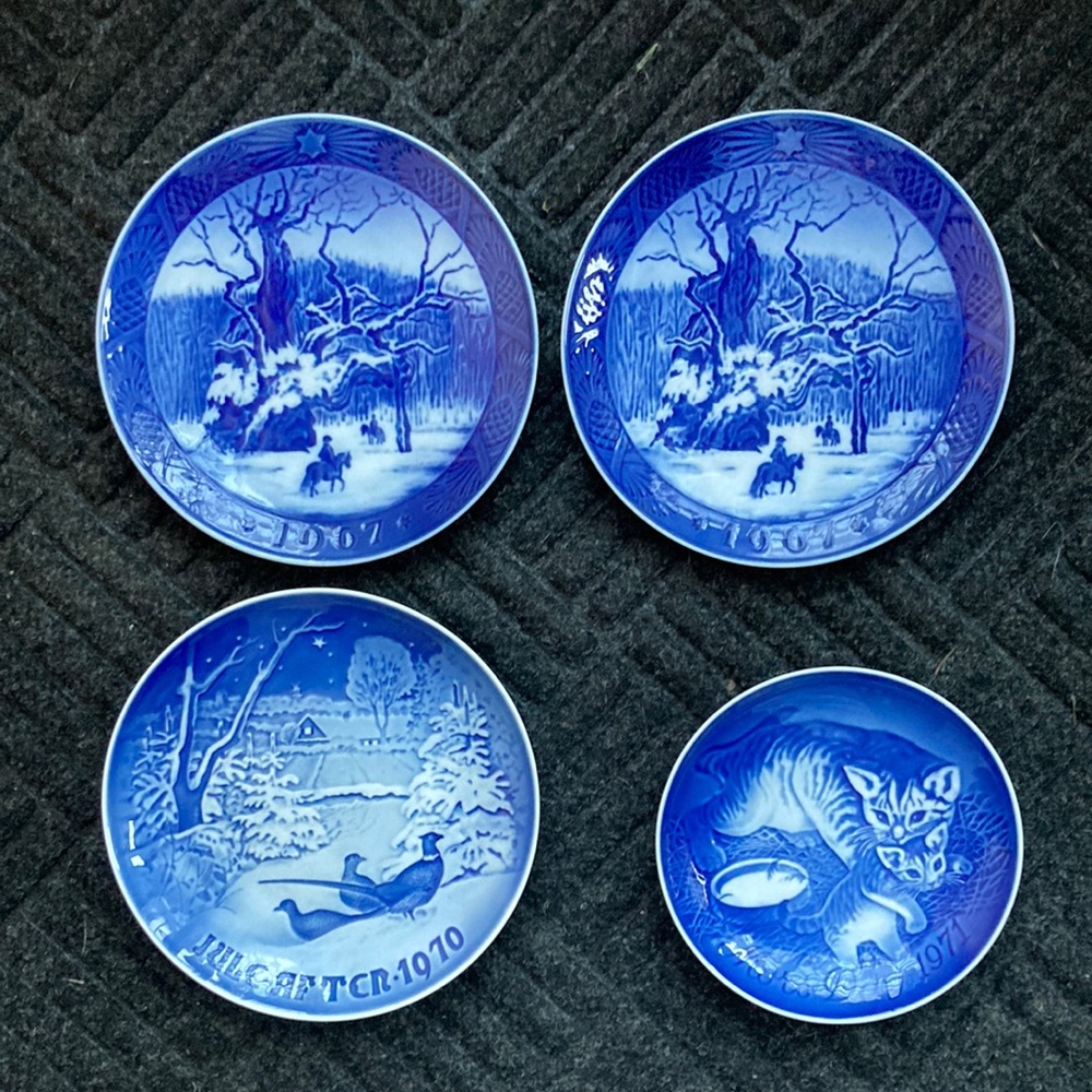 4 Royal Copenhagen Plates